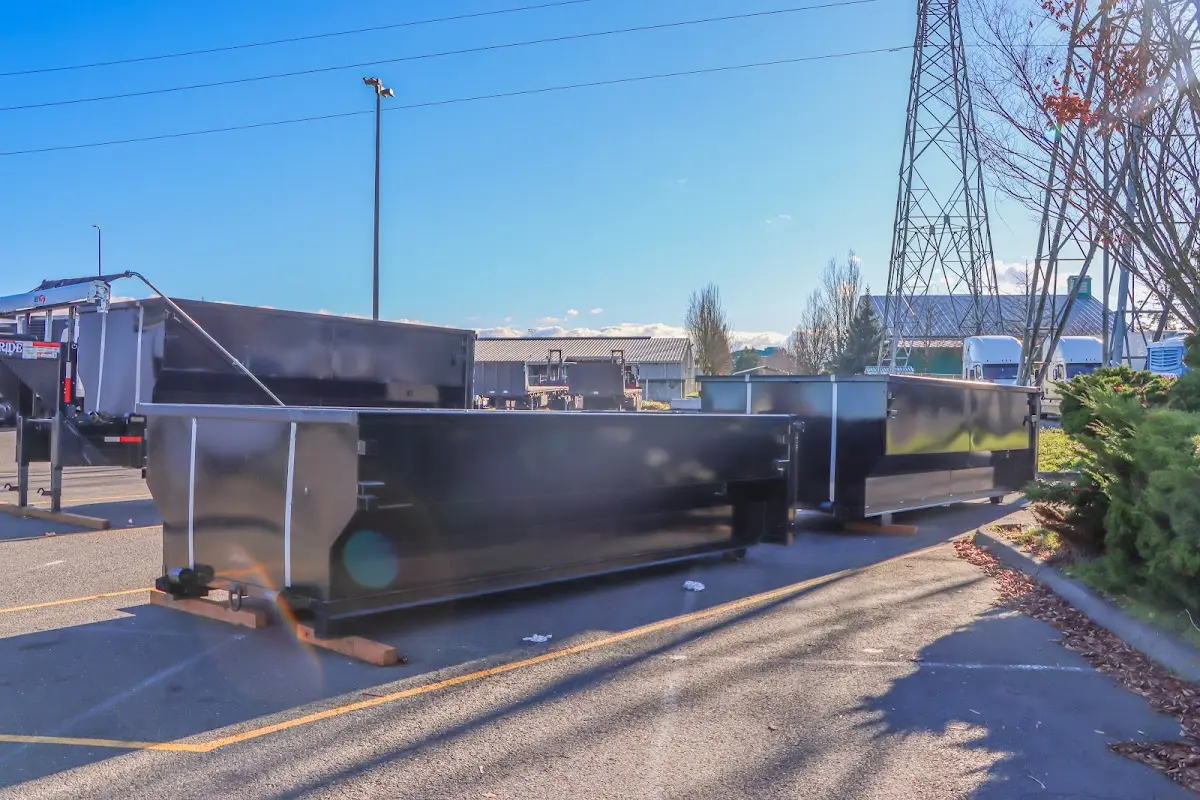 Roll-off dumpster ready for waste disposal at job site for Estate Cleanout Dumpster Rental in Hartsville-Trousdale County